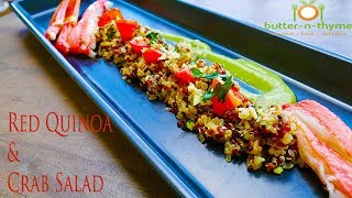 Red Quinoa Crab Salad w Avocado Crema [upl. by Eitirahc]