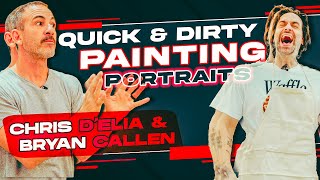 Quick amp Dirty Painting Portraits  Chris DElia amp Bryan Callen [upl. by Imojean]