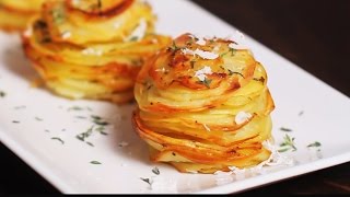 Parmesan Potato Stacks Recipe [upl. by Aivuy]