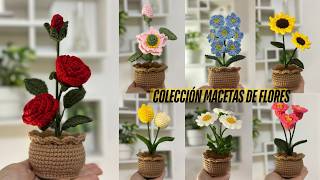 Tutorial Colección De Macetas A Crochet  Diseño 2  Románticas Rosas💚Mayelin Ros [upl. by Dazhahs]