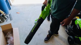 Greenworks Leaf Blower 40V Assembly  Cordless  Battery Powered  Unboxing lawncare reels deals [upl. by Issak]