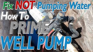 How To PRIME Shallow WELL PUMP Not Pumping Water Diagnose FIX Problems Troubleshoot Not Working DIY [upl. by Nira635]