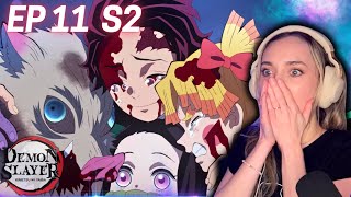 Season Finale DEMON SLAYER REACTION S2 Ep11 Entertainment District quotNo Matter How Many Livesquot [upl. by Alaik]