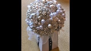 1 Best How To DIY Brooch Bouquet Tutorial Part 1 [upl. by Varin227]