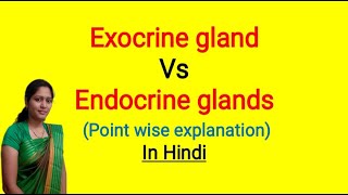 Exocrine gland Vs Endocrine glands  Endocrine glands  Exocrine glands  Glands  In Hindi  NEET [upl. by Salvatore558]