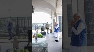 PM Modi lays a wreath at Tomb of the Unknown Soldier in Warsaw Poland  shorts [upl. by Ennaxxor]