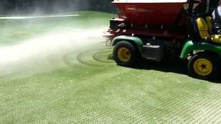 Golf Course greens aeration  topdressing sand [upl. by Delphina887]