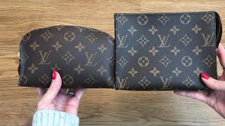 LV COSMETIC POUCH PM vs TOILETRY POUCH 19 COMPARISON [upl. by Falzetta]