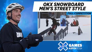 OKX Men’s Snowboard Street Style FULL COMPETITION  X Games Aspen 2024 [upl. by Leen]