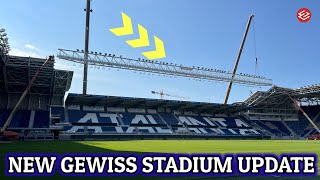 HERMOSO New Gewiss Stadium Renovations Update Lighting System Installation Distinti Sud Parking [upl. by Charmion]