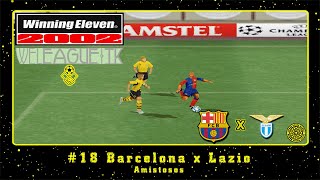 Winning Eleven 2002 WELeague Reloaded 2009 PS1 A 18 Barcelona x Lazio [upl. by Ecirehc]