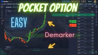 🚩 Pocket Option Strategy  Demarker TECHNIQUE [upl. by Plumbo449]