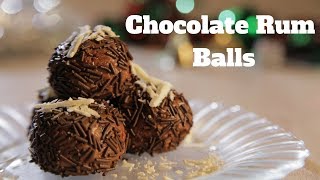 Rum Balls Recipe  No Bake Chocolate Rum Balls  Valentines Special Chocolate Recipe [upl. by Eutnoj]