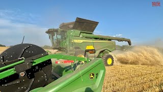 JOHN DEERE X9 Combines Harvesting 12000 Acres of Wheat [upl. by Hennie]