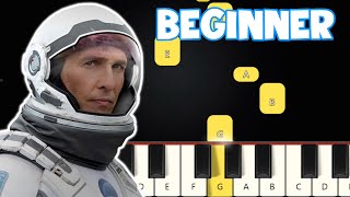 Interstellar  Hans Zimmer  Beginner Piano Tutorial  Easy Piano [upl. by Onitsirc]