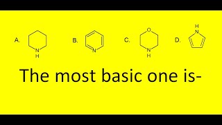 piperidinepyridinemorpholinepyrole  Which one shows maximum basicity [upl. by Kassi]