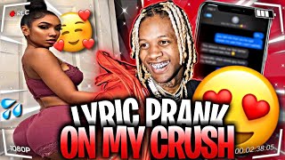 LIL DURK  quotINTERNET SENSATIONquot  LYRIC PRANK ON MY CRUSH 🥰IS SHE THE ONE [upl. by Acirederf]