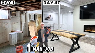 Incredible DIY Basement Renovation Time Lapse I saved 30000 by doing EVERYTHING myself [upl. by North]