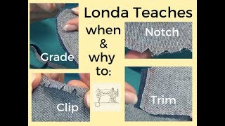 When Why and How to Clip Trim Notch and Grade Seam Allowances When Sewing [upl. by Isla31]