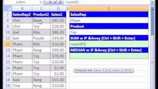 Excel Magic Trick 145 p1 MEDIAN IF [upl. by Darom276]