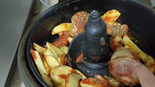 potatoes pilon de poulet avec la friteuse Seb actifry express [upl. by Adnawad574]