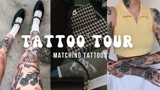 MATCHING TATTOO TOUR  My matching tattoos 2024 [upl. by Derr]