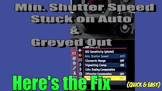 Min Shutter Speed Greyed Out on Panasonic S5ii S5iix Heres the Fix [upl. by Reerg234]