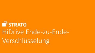 HiDrive EndezuEndeVerschlüsselung einrichten  STRATO Tutorial [upl. by Neesay]