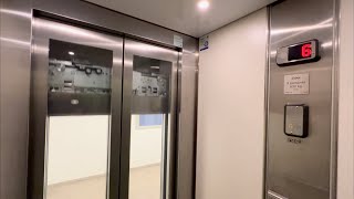 REFURBISHED 2002 KONE MonoSpace MRL Traction Elevators  PGarage Anna Malmö Sweden [upl. by Nilkcaj]