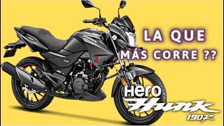 HERO HUNK 190R La moto de calle que más corre [upl. by Hawken757]