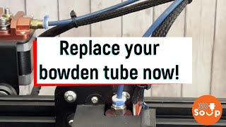 Ender 3 Bowden tube PTFE replacment removal and fitting how to guide bowden tube upgrade [upl. by Nabetse]