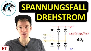 Spannungsfall bei Drehstromübertragung  Elektrotechnik [upl. by Anialad]