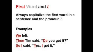 Capitalization Lesson  When to Capitalize in the English Language [upl. by Aiekal164]