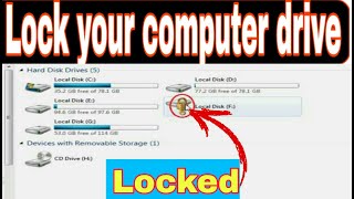 How to Lock Hard Drive with Password without Software  Lock Partition in windows 7810 [upl. by Dudley]