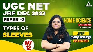 UGC NET Home Science  UGC NET Paper 2 Types of sleeves 2 By Prerna verma [upl. by Anaxor689]