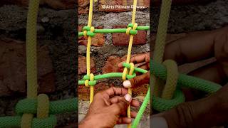 How to tie a knot with a cargo net and climbing net rope [upl. by Aretak]