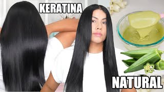 Tratamiento de KERATINA en casa para cabello suave brillante y SIN FRIZZ Realmente alisa [upl. by Leland]