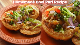 Homemade Bhel Puri Recipe Street Style [upl. by Askari]