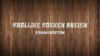 Vrolijke Sokken Breien  Steken opzetten [upl. by Anai56]