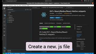 Generating react boilerplate code in vscode [upl. by Baxie726]