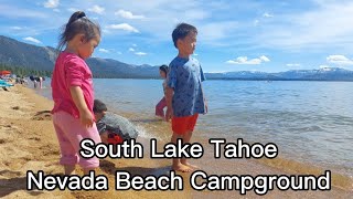 South Lake Tahoe Nevada Beach Campground 6224 [upl. by Eelnayr]