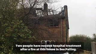 Two injured in Sea Palling house fire [upl. by Nichole]