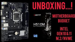 REVIEW MOTHERBOARD BUDGET BIOSTAR H510MHP INTEL GEN 10 amp 11 SUPPORT M2 NVME  UNBOXING ONLY [upl. by Naened]