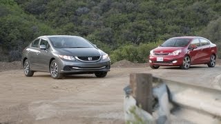 Honda Civic vs Kia Rio  Best Cars for 20k  Edmundscom [upl. by Anaujit]