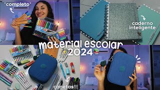 meu material escolar 2024📚🤍 terceirão [upl. by Odeen]