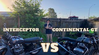 ROYAL ENFIELD INTERCEPTOR 650 VS CONTINENTAL GT  Which One Should You Buy [upl. by Cuda]