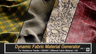 How to Use Dynamic Fabric Material amp Texture Generator For Substance Painter [upl. by Kingsley]