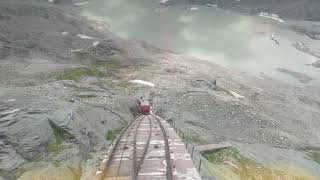 Grossglockner Gletscherbahn Pasterzenbahn Standseilbahn Funicular Down 2018 [upl. by Ettenotna]