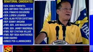 Pres Aquinos speech as he presented LP senatorial candidates [upl. by Hilde]