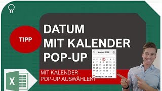 Datum auswählen mit Kalender PopUp in Excel I Excelpedia [upl. by Aihsenot449]